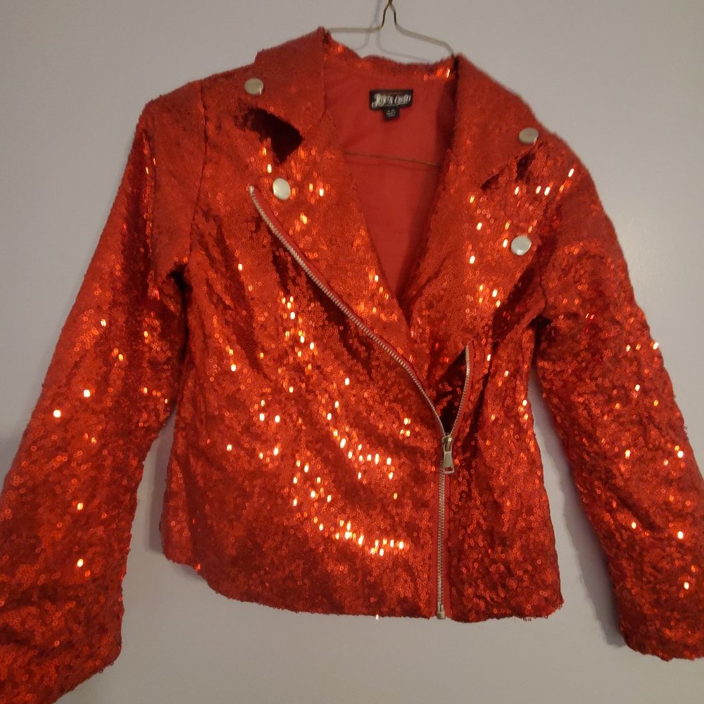 Girls Size M 7/8 Red Sequin Jacket by JoJo's Closet